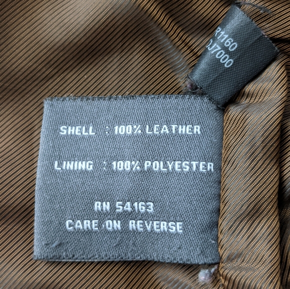 Kenneth Cole Reaction Cognac Leather Jacke… - Picture 8 of 9